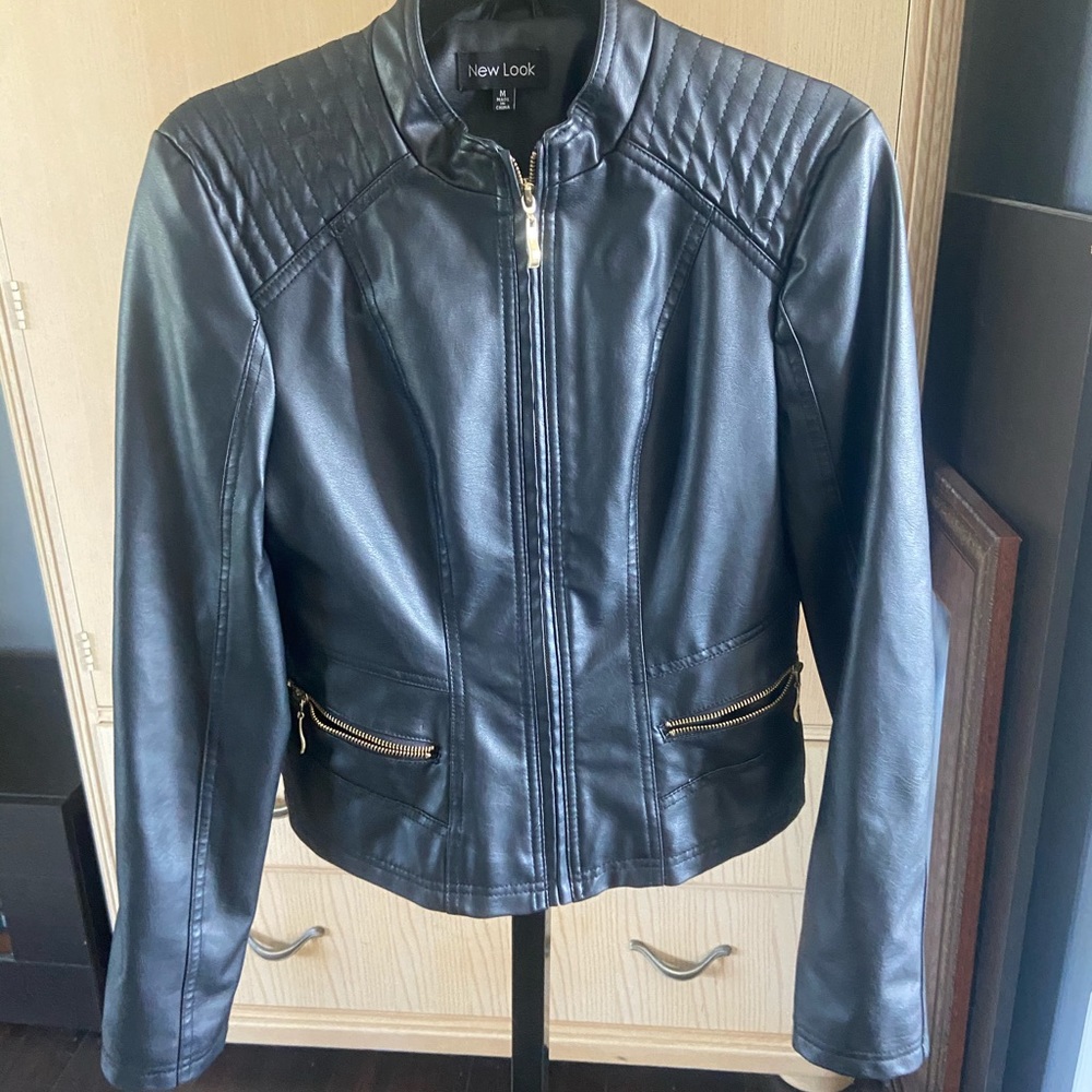 Black leather jacket